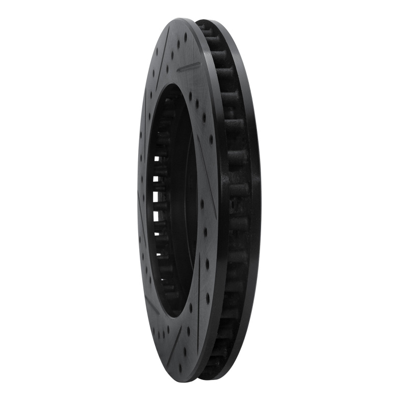 Ford F-150 Brake Rotor (1) - Front Right - R1 Concepts - Drilled & Slotted - Black - `97-`04